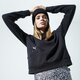 Női pulóver PUMA PULÓVER KAPUCNIS NU-TILITY HOODIE 58354801 szín: fekete