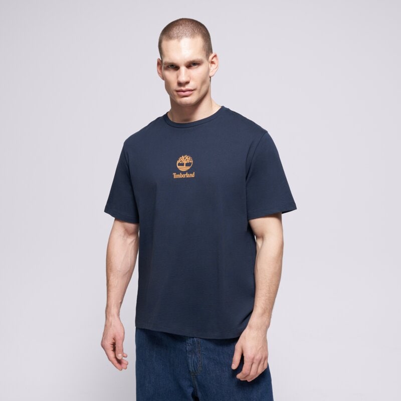 TIMBERLAND PÓLÓ NEW SMALL LOGO PRINT SS TEE DARK SAPPHIRE WH