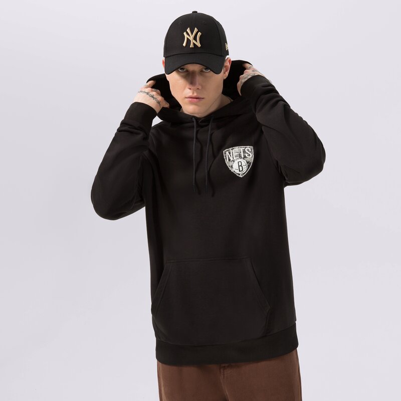 NEW ERA PULÓVER KAPUCNIS INFILL TEAM LOGO NETS BROOKLYN NETS