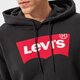 Férfi pulóver LEVI'S PULÓVER KAPUCNIS STANDARD GRAPHIC HOODIE 38424-0001 szín: fekete