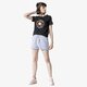 Női póló CONVERSE PÓLÓ SS CONVERSE OMBRE CP CREW TEE 10017088-a02 szín: fekete