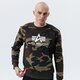 Férfi pulóver ALPHA INDUSTRIES PULÓVER BASIC SWEATER CAMO 178302c-408 szín: khaki
