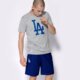 Férfi póló NEW ERA PÓLÓ LS MLB BASIC TEE LA DODGERS 11204002 szín: szürke