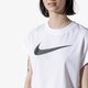 Női póló NIKE TOP W NSW SWSH TOP CROP SS ar3064-100 szín: fehér