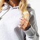 Női pulóver ADIDAS PULÓVER COEEZE HOODIE COEEZE du7185 szín: szürke