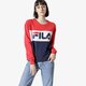 Női pulóver FILA PULÓVER LEAH CREW SWEAT 687043g06 szín: sötétkék