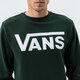 Férfi pulóver VANS PULÓVER MN VANS CLASSIC CREW II vn0a456a4cl szín: zöld