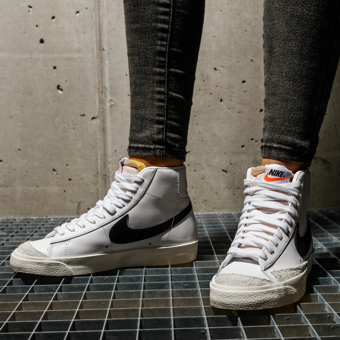 Nike WOMEN'S CZ1055100 WHITE POLYESTER HI TOP SNEAKERS | Atterley
