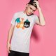 Női póló HYPE PÓLÓ SS CHARIZARD POCKET hpok074 szín: szürke