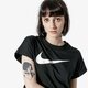 Női póló NIKE TOP W NSW SWSH TOP CROP SS SPORTSWEAR ar3064-010 szín: fekete