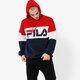 Férfi pulóver FILA PULÓVER NIGHT BLOCKED HOODIE 687001g06 szín: sötétkék