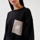 Női pulóver NIKE PULÓVER W NSW FLC CREW HTG dd5669-010 szín: fekete
