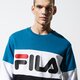 Férfi pulóver FILA PULÓVER STRAIGHT BLOCKED CREW 681255a216 szín: kék
