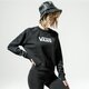 Női pulóver VANS PULÓVER WM FLYING V FT BOXY CREW BLACK vn0a47thblk1 szín: fekete