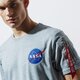 Férfi póló ALPHA INDUSTRIES PÓLÓ NASA HEAVY T 188502-17 szín: szürke