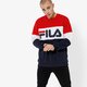 Férfi pulóver FILA PULÓVER STRAIGHT BLOCKED CREW SWEAT 681255g06 szín: sötétkék