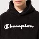 Férfi pulóver CHAMPION PULÓVER KAPUCNIS HOODED TOP 214973kk002 szín: fekete