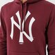 Férfi pulóver NEW ERA PULÓVER KAPUCNIS NYY MRN MLB APPAREL NEW YORK YANKEE 11863699 szín: bordó