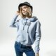 Női pulóver VANS PULÓVER KAPUCNIS WM FLYING V FT BOXY HOODIE ZEN BLUE vn0a4bg3vby1 szín: kék