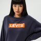 Női pulóver LEVI'S PULÓVER GRAPHIC STANDARD CREW 18686-0061 szín: sötétkék