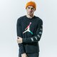 Férfi póló JORDAN PÓLÓ M J SPRTDNA LS CREW cn3502-011 szín: sötétkék