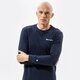 Férfi póló CHAMPION PÓLÓ LONG SLEEVE PÓLÓ 214157bs501 szín: sötétkék