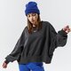 Női pulóver NIKE PULÓVER W NSW ESS FLC CREW CLCTN RE dj6937-010 szín: fekete