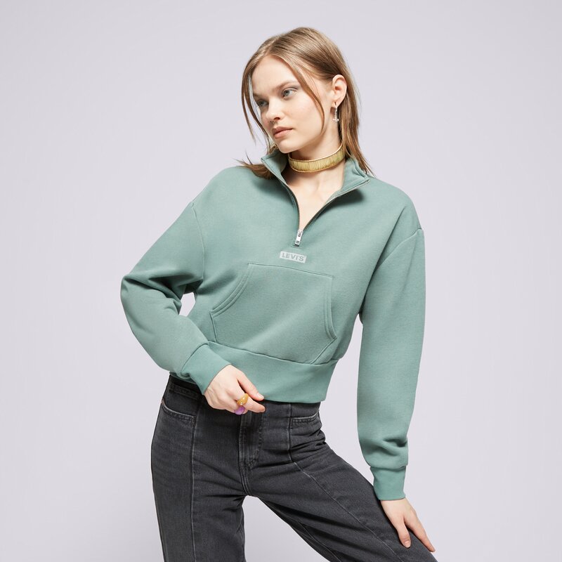 LEVI'S PULÓVER GRAPHIC SARA 1/4 ZIP GREENS