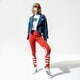 Női nadrágok ADIDAS LEGGINGS LRG LOGO TIGHT fq6821 szín: piros