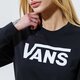 Női póló VANS PÓLÓ FLYING V CLASSIC LS BF vn0a47wnblk1 szín: fekete