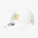 Gyerek baseball sapka NEW ERA SAPKA NE METALLIC LOGO 9FORTY NEYYAN WHI 60112673 szín: fehér