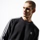 Férfi pulóver ADIDAS PULÓVER 3-STRIPES CREW dv1555 szín: fekete