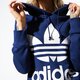 Női pulóver ADIDAS PULÓVER TREFOIL HOODIE ADICOLOR dv2568 szín: sötétkék