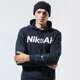 Férfi pulóver NIKE PULÓVER KAPUCNIS M NSW AIR HOODIE PO FLC cu4139-010 szín: fekete