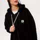 Női pulóver ELEMENT PULÓVER KAPUCNIS LYNGDALL FULL ZIP z3flc23732 szín: fekete