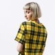 Női póló NIKE PÓLÓ SS W NSW TEE FUTURA PLAID CROP ci1014-703 szín: sárga
