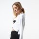 Női póló ADIDAS PÓLÓ LS CROPPED SWEATER ed4759 szín: fehér