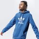 Férfi pulóver ADIDAS PULÓVER KAPUCNIS TREFOIL HOODIE gn3460 szín: kék