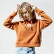 Női pulóver VANS PULÓVER KAPUCNIS WM FLYING V FT BOXY HOODIE ADOBE vn0a4bg3vwq1 szín: barna