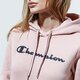 Női pulóver CHAMPION PULÓVER KAPUCNIS HOODED SWEATSHIRT 113207ps144 szín: rózsaszín