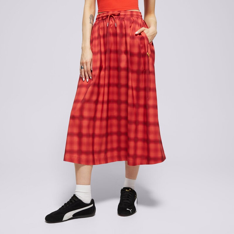 PUMA SZOKNYA WOVEN MIDI AOP PLEATED SKIRT