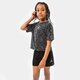 Gyerek póló JORDAN PÓLÓ ESSENTIALS SNAKE TEE GIRL 45b313-023 szín: fekete