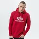 Férfi pulóver ALPHA INDUSTRIES PULÓVER KAPUCNIS BASIC HOODY 178312-523 szín: bordó