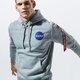 Férfi pulóver ALPHA INDUSTRIES PULÓVER KAPUCNIS SPACE SHUTTLE HOODY 178317-17 szín: szürke