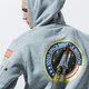Férfi pulóver ALPHA INDUSTRIES PULÓVER KAPUCNIS SPACE SHUTTLE HOODY 178317-17 szín: szürke