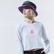 Női pulóver VANS PULÓVER 66 SUPPLY TRI LS BF CROP vn0a53oqwht1 szín: fehér