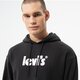 Férfi pulóver LEVI'S PULÓVER KAPUCNIS RELAXED GRAPHIC PO 38479-0079 szín: fekete