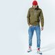 Férfi pulóver CHAMPION PULÓVER KAPUCNIS HOODED SWEATSHIRT 214743ms549 szín: khaki