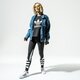 Női pulóver ADIDAS PULÓVER LG CREW fm2623 szín: fekete