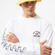 Férfi póló VANS PÓLÓ CHECKERBOARD RESEARCH LS TEE vn0a7s5mwht1 szín: fehér